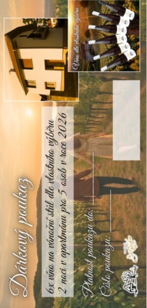 Dárkový poukaz VÍNO+POBYT